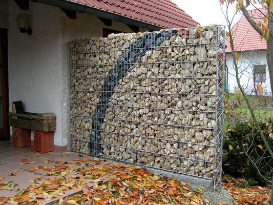 O Pvc revestiu a cerca Gabion Retaining Wall prende
