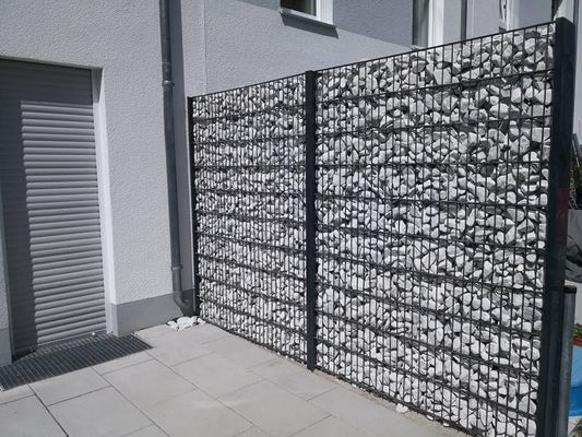 O Pvc revestiu a cerca Gabion Retaining Wall prende