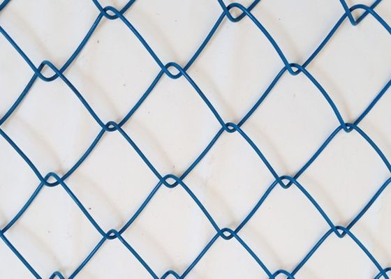 Pvc azul tecido Diamond Mesh Fencing da cor 60x60mm