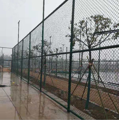 Painéis de vedação de ligação de cadeia revestidos em PVC em preto para portas de grelha