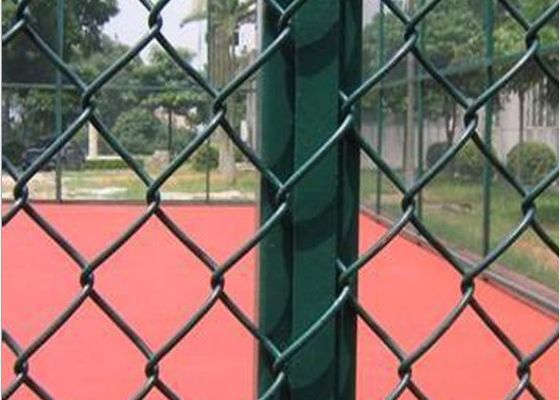 8 pés de altura x 25 pés de rolos Pvc revestido forma de diamante malha de arame de aço galvanizado cadeia de ligação cerca