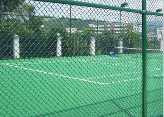 8 pés de altura x 25 pés de rolos Pvc revestido forma de diamante malha de arame de aço galvanizado cadeia de ligação cerca
