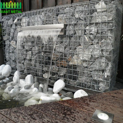o fio de aço galvanizado 1mx1mx0.3m soldou a caixa de Gabion