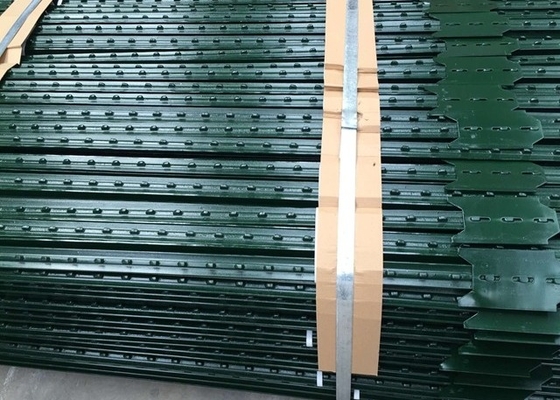 7 pés de vedação de aço verde T Post em pó revestido 0,83 Lb por pé