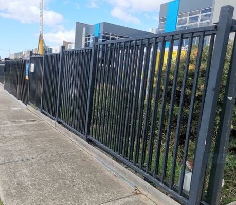 Telha Tubular Padrão Australiano Pressed Lança Top Segurança Aço Picket Garrison Fence
