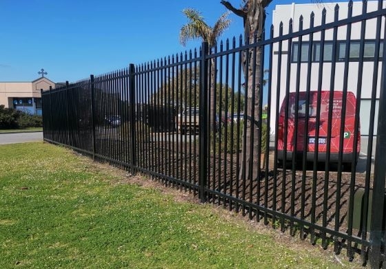 Telha Tubular Padrão Australiano Pressed Lança Top Segurança Aço Picket Garrison Fence
