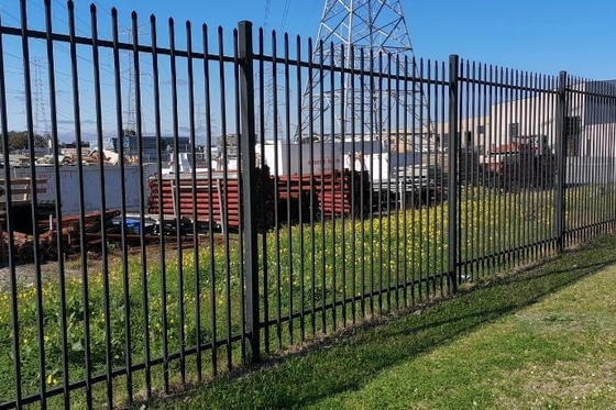 Telha Tubular Padrão Australiano Pressed Lança Top Segurança Aço Picket Garrison Fence