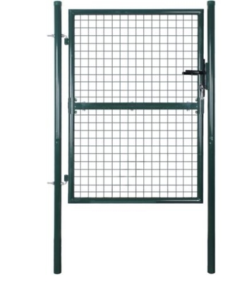 A cerca de aço Gates Hot Dipped do jardim verde galvanizou